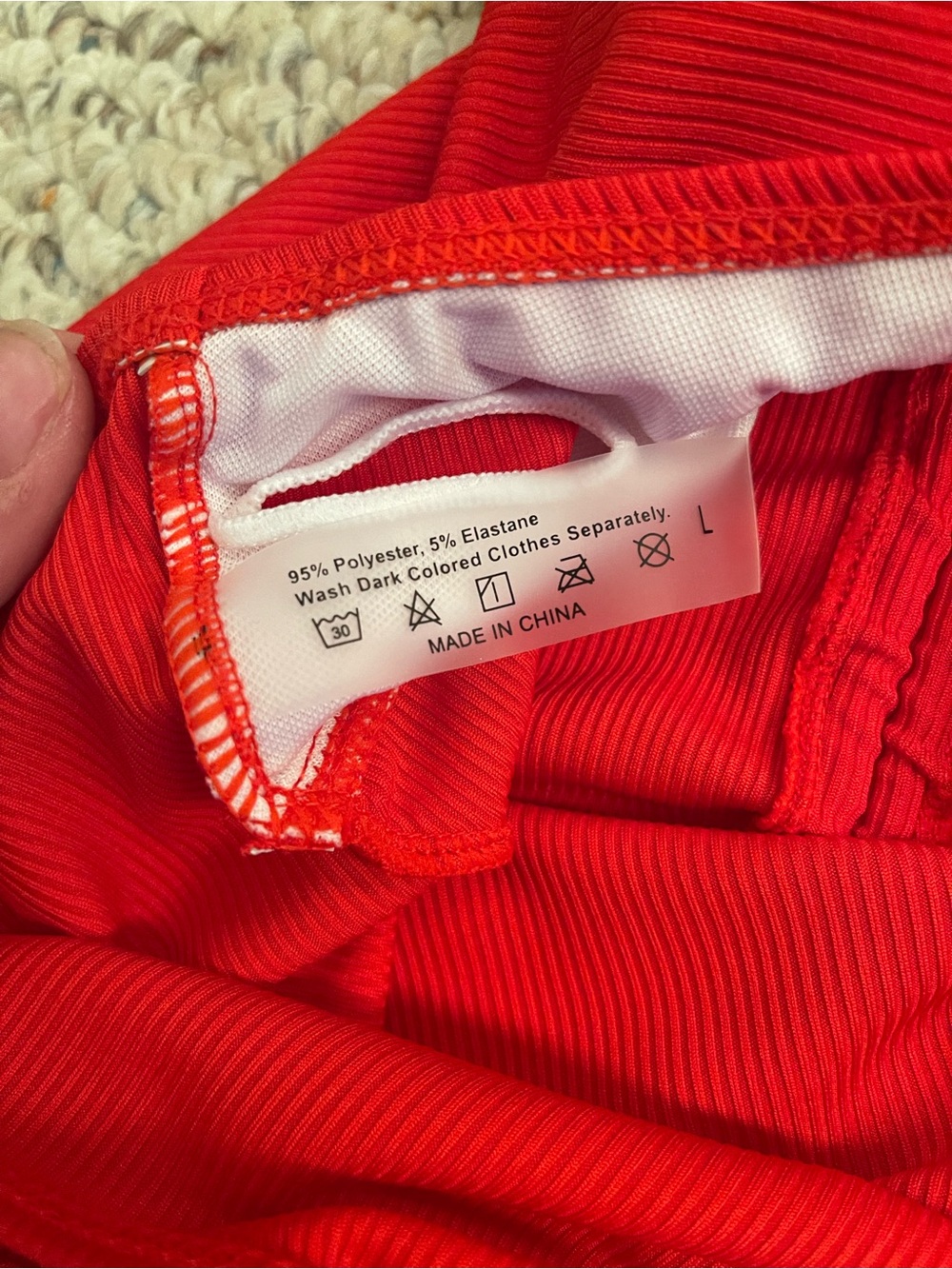 Red Two-Piece Tankini Set - Picture 4 of 4